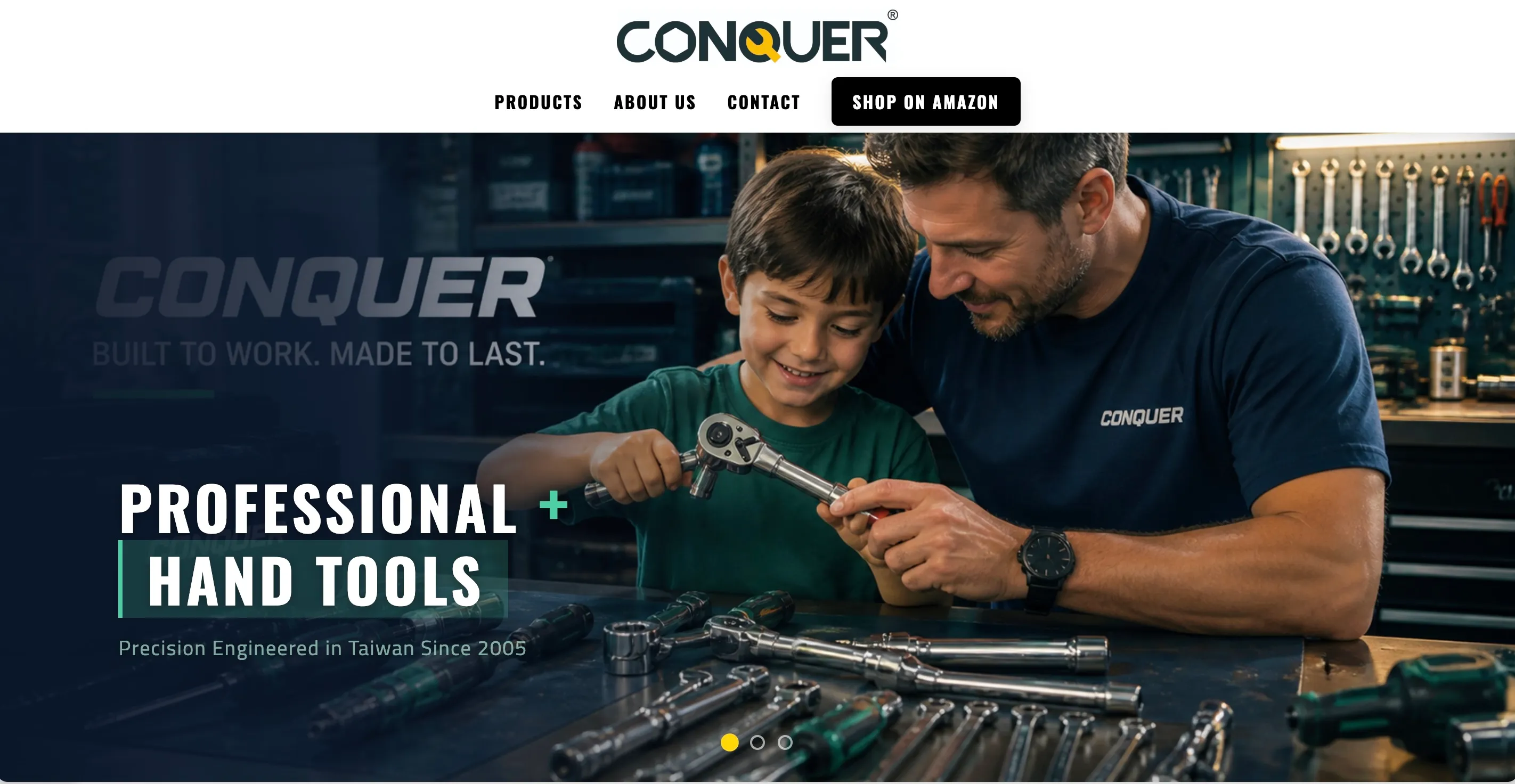 CONQUER 手工具官網畫面